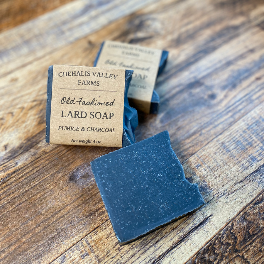 Old Fashioned Lard Soap - Pumice & Charcoal