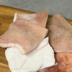 Forest pasture raised pork skin