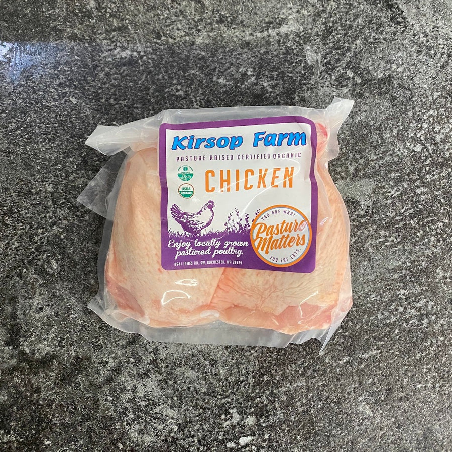 Pasture-raised Organic chicken whole legs bone-in skin on